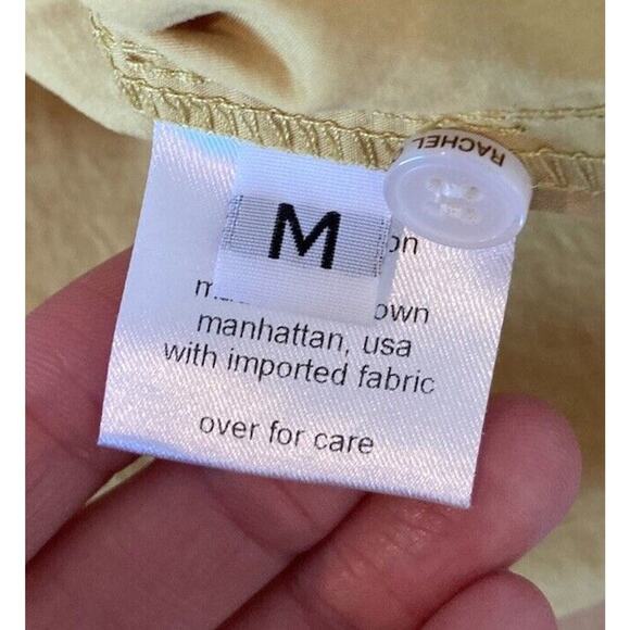 Rachel Comey Short Sleeve Button Up Shirt Size Medium Women’s Yellow - Picture 4 of 8